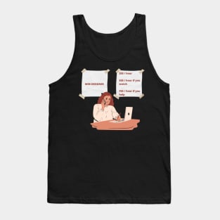 Web Designer Gift UX Designer Joke UI Designer Meme Tank Top